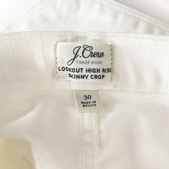 J. Crew Lookout High Rise Skinny Crop Jean in White - Picture 4 of 9